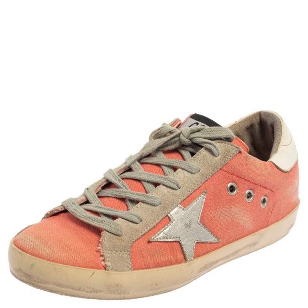 Golden Goose Pink and Gray Sneakers